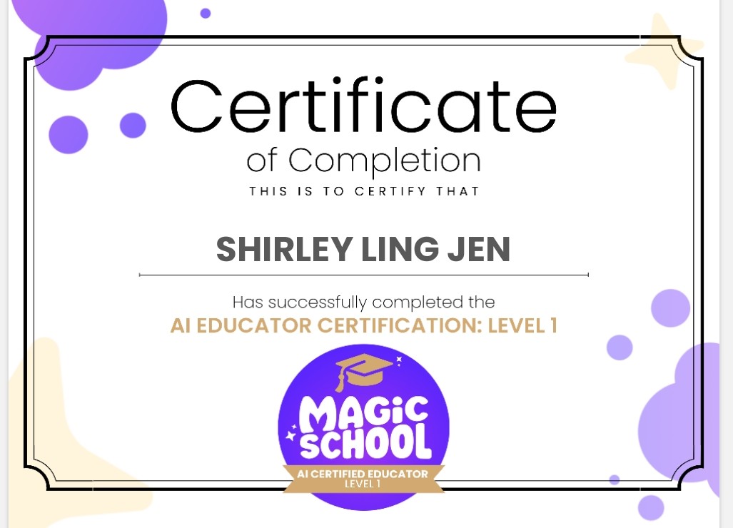 JenKpm's tweet image. AI cert on this new year Thanks #MagicSchool AI