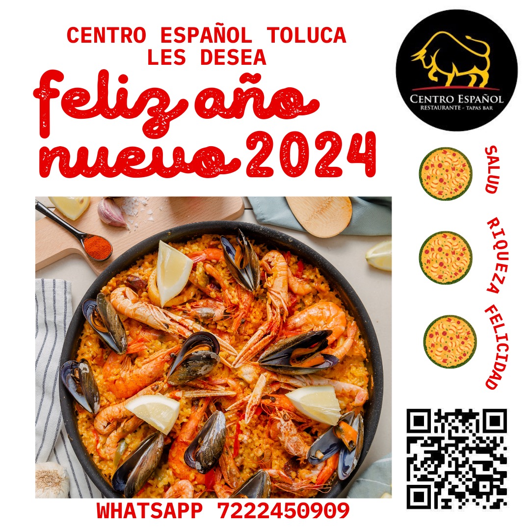 centroespanol's tweet photo. Expresamos los buenos deseos para el año que comienza.
Reciban mucha Salud 🥂🍷Riqueza 😋 👌y Felicidad 🤗 https://t.co/F92AudhE3n