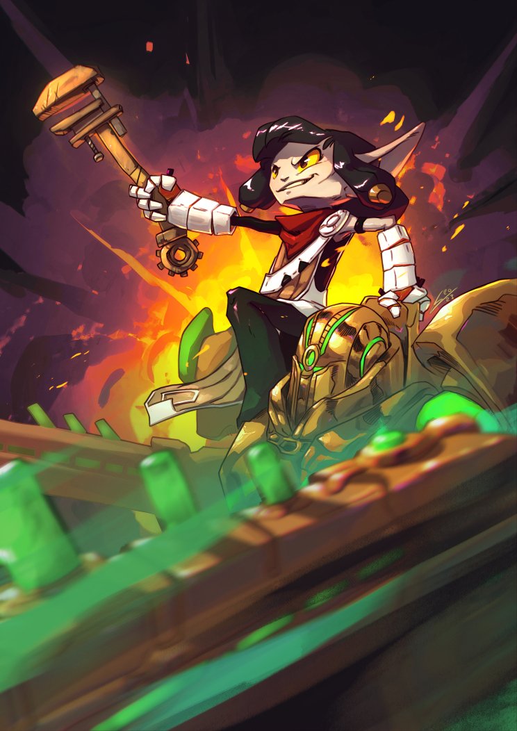 Oh yess! The <a href="/CalendarKrewe/">CalendarKrewe</a> 2024 calendar is out, so I can finally post my piece I drew for the project!

Zevvy and her trusty friend, Tankotron are always ready for some explosive world-saving!

Art sponsored by <a href="/ArenaNet/">ArenaNet</a> 

#GW2 #guildwars2