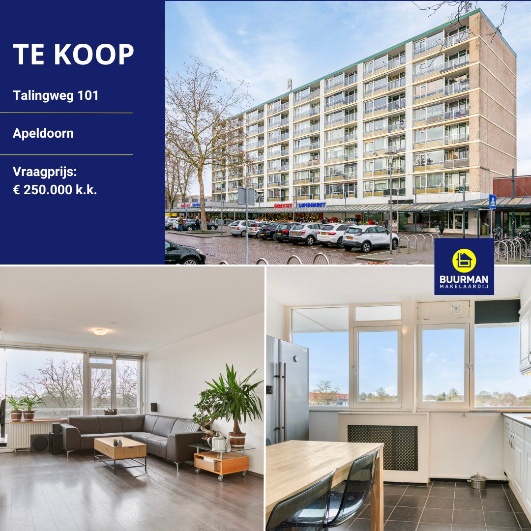 Ruim 3-kamer appartement met berging op een leuke locatie in Apeldoorn Zuid 📍Talingweg 101.

➡️buurman.nl/woning/apeldoo…

Interesse? Neem contact op met Buurman Makelaardij: 📲
Telefoon: 055 533 2915
WhatsApp: 
wa.me/31683493455
E-mail: info@buurman.nl