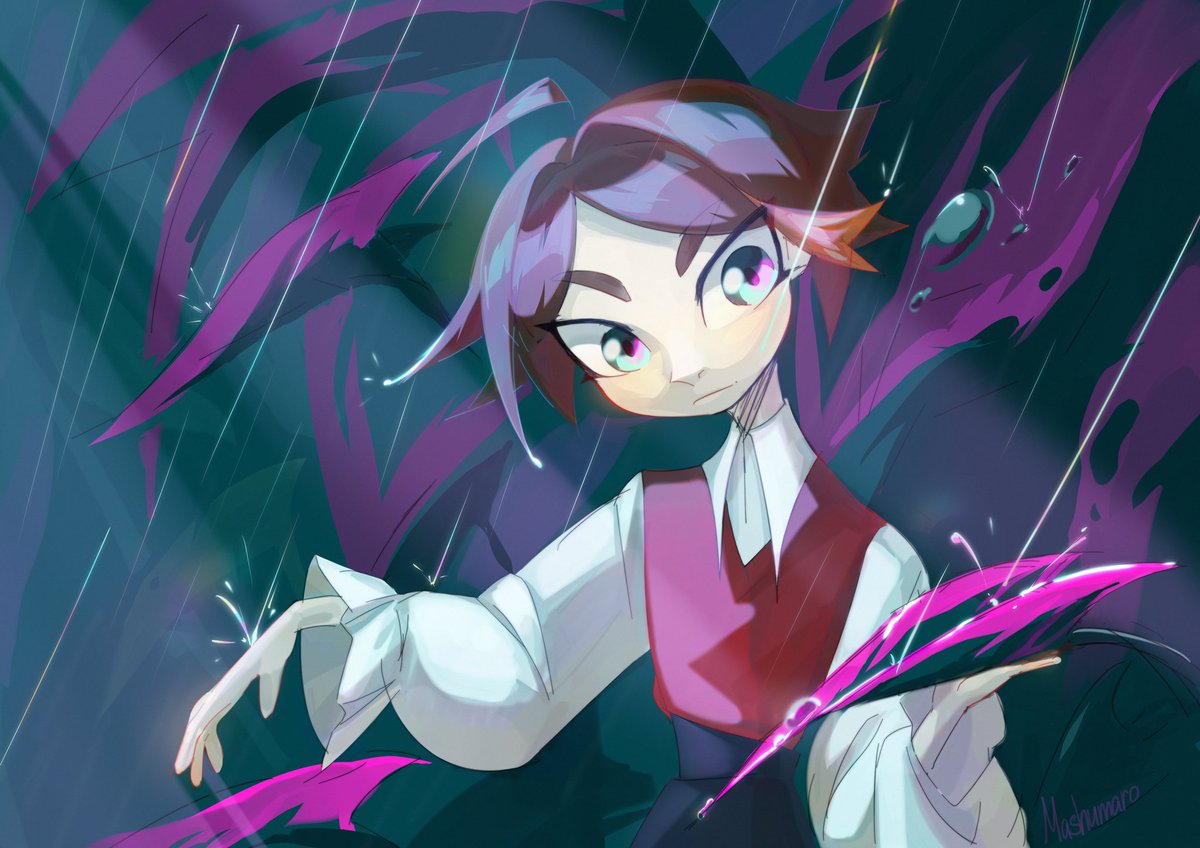 Mashuroneko's tweet image. Rainbow rain 🌈

#originalcharacter