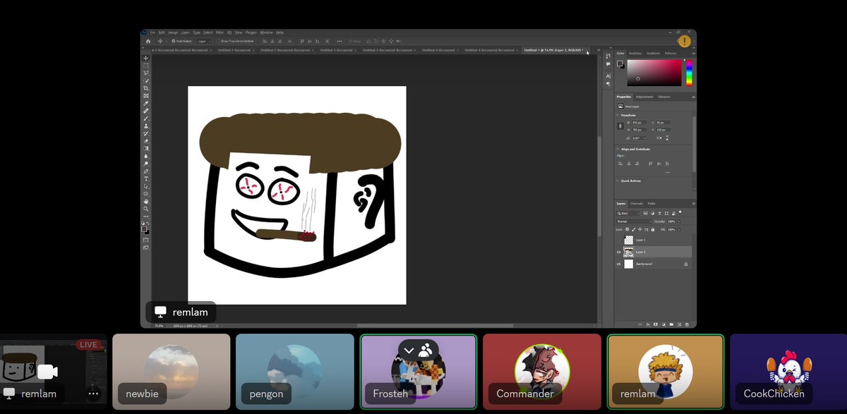 hes making me a profile picture 💀🙏