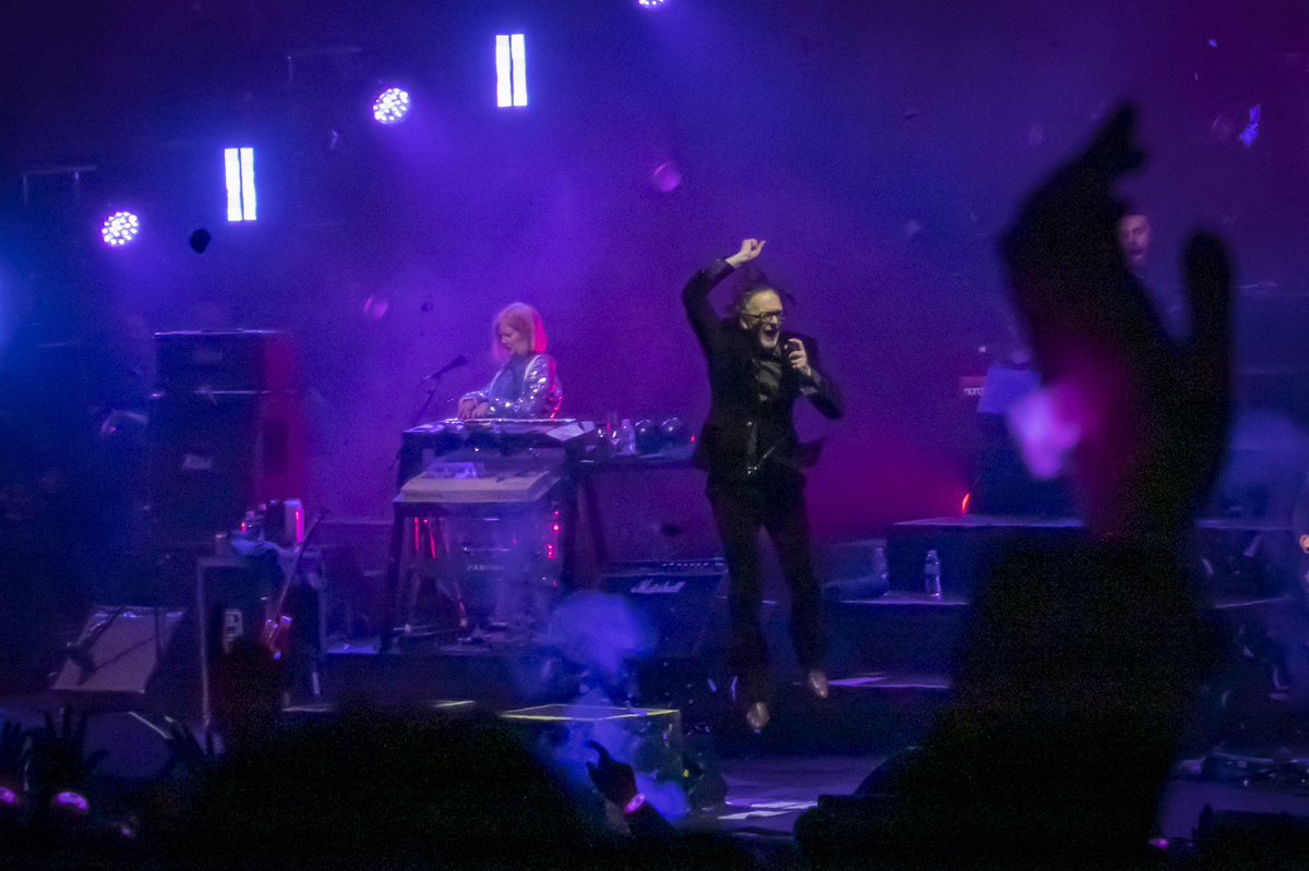 Jarvis Cocker leaping off a speaker during Pulp’s magnificent show in Princes St Gardens on Hogmanay.