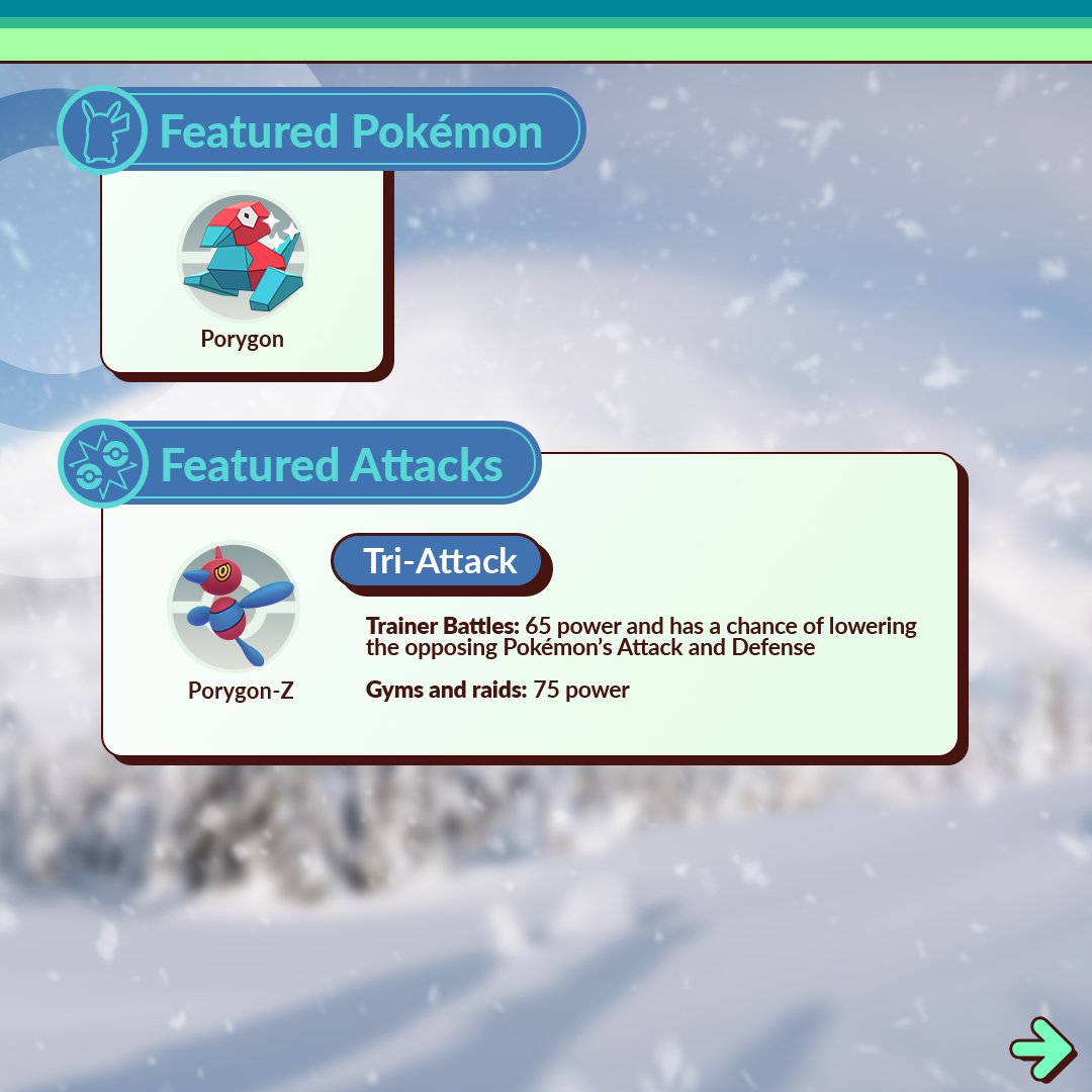 PokemonGoApp's tweet photo. Programmers, this one’s for you! Porygon, the Virtual Pokémon, will be featured during #PokemonGOCommunityDay Classic on January 20 from 2 p.m. to 5 p.m.

Check the blog to learn more:
https://t.co/XB8QJSQe6J https://t.co/8o1wFIz48K