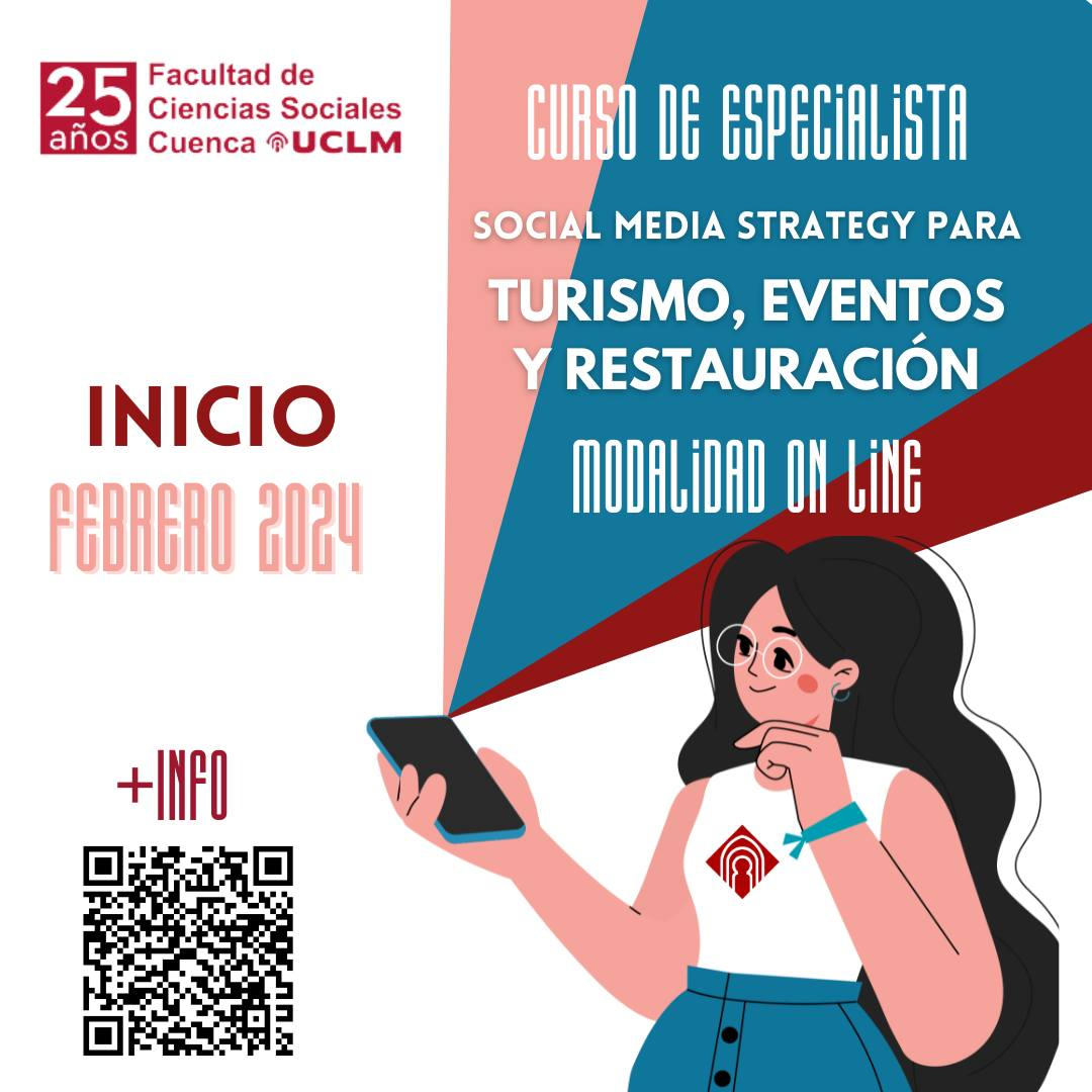 ¿Te gustaría dedicarte a la Planificación y Gestión de #SocialMedia y RRSS para #Turismo, Eventos y Restauración?
La UCLM lanza el curso indicado para tí:
👇👇👇
mtr.cool/igwipoixit
👨🎓 Título Especialista Universitario emitido por UCLM 
¡¡Preinscripciones abiertas!!!