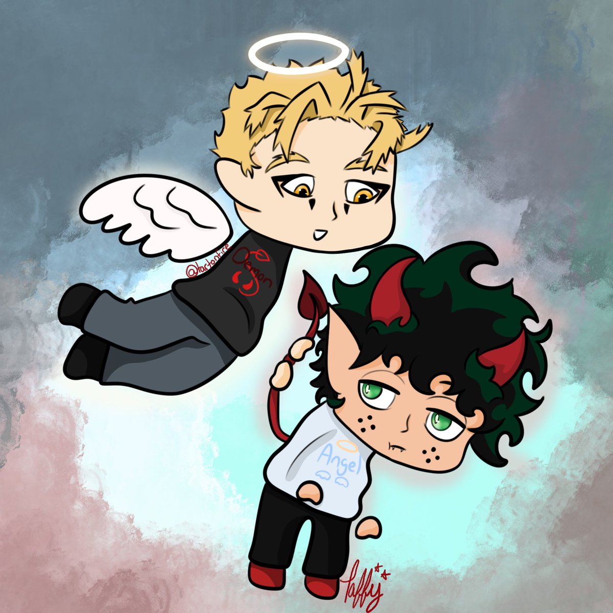 birbmakesartson's tweet photo. Day 2: supernatural au - angel and demon

#hawksdekuweek2024 #dekuhawks https://t.co/pa6i8ZEqgD