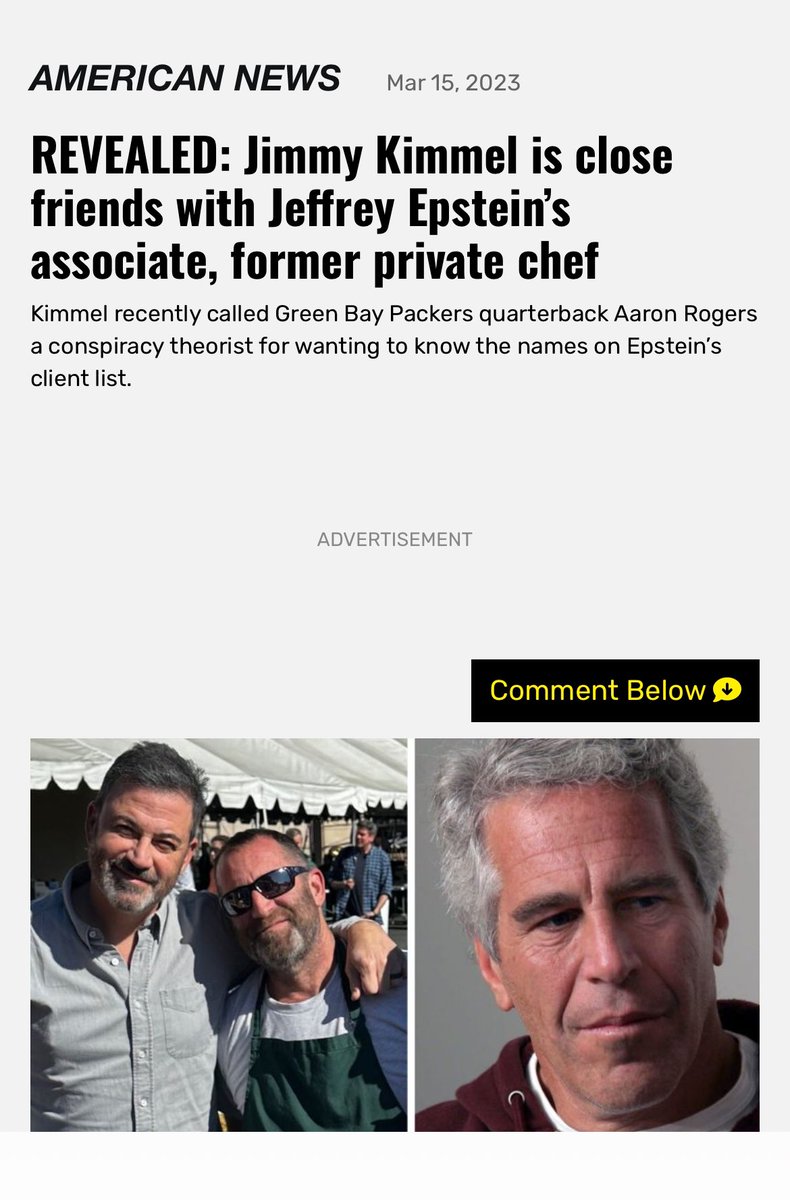 LizCrokin's tweet image. AARON RODGERS SUGGESTS JIMMY KIMMEL WILL BE ON THE JEFFREY EPSTEIN CLIENT LIST! 

Let’s review! 

- Tom Hanks did a skit on Jimmy Kimmel mocking the Toddlers &amp;amp; Tiaras show. In the skit, the little girl sings “talk dirty to me” and Tom calls her a “sexy baby”.

- Kimmel had an