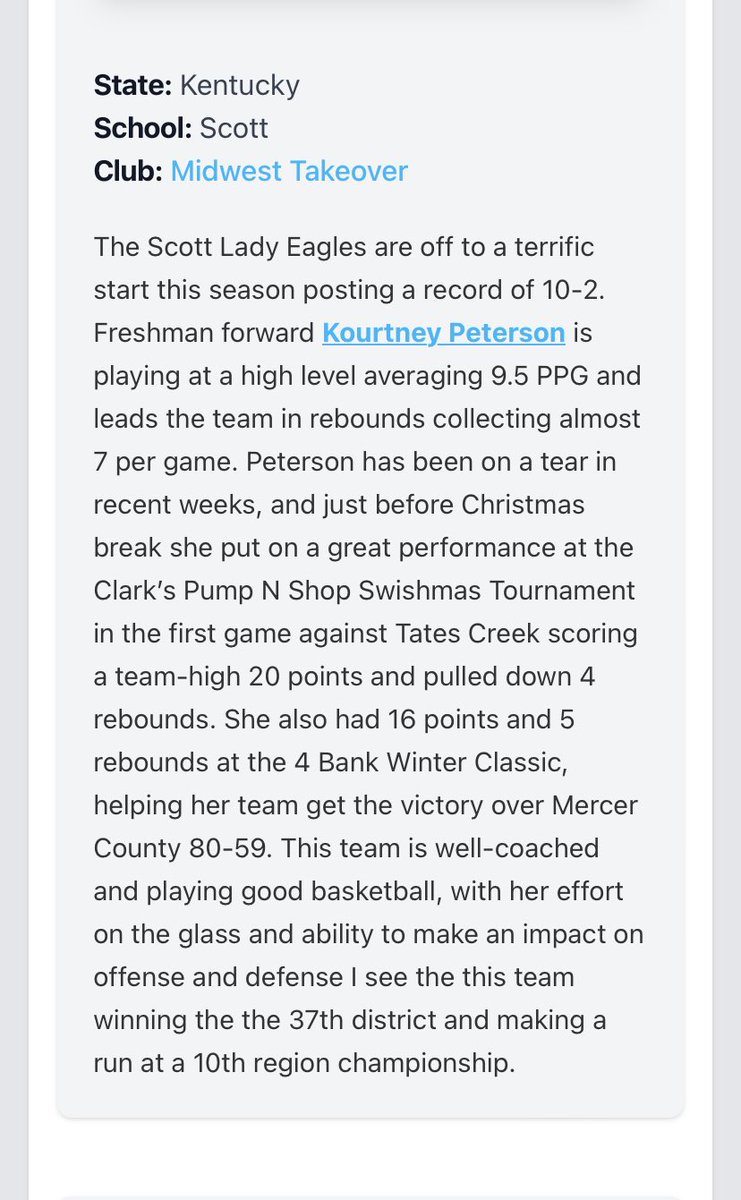 Kourtonthecourt's tweet photo. Thank you @PGHAkeem for the write up @PGHKentucky @MWTakeover https://t.co/UR6DUVExti