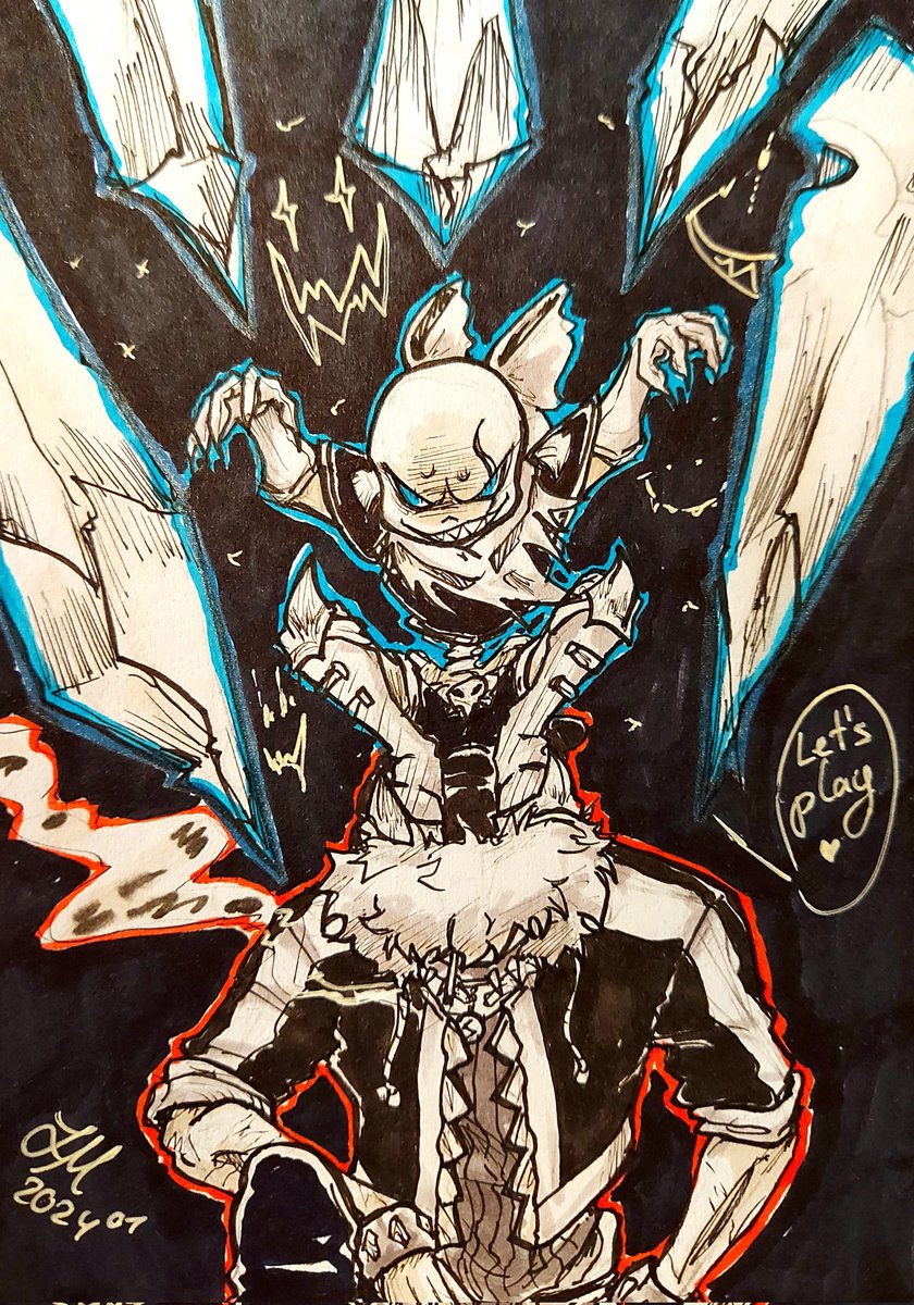 Happy New year 2024!

Uhm, have a doodle of my fav Swapfell Boys ♡

#swapfell #doodle