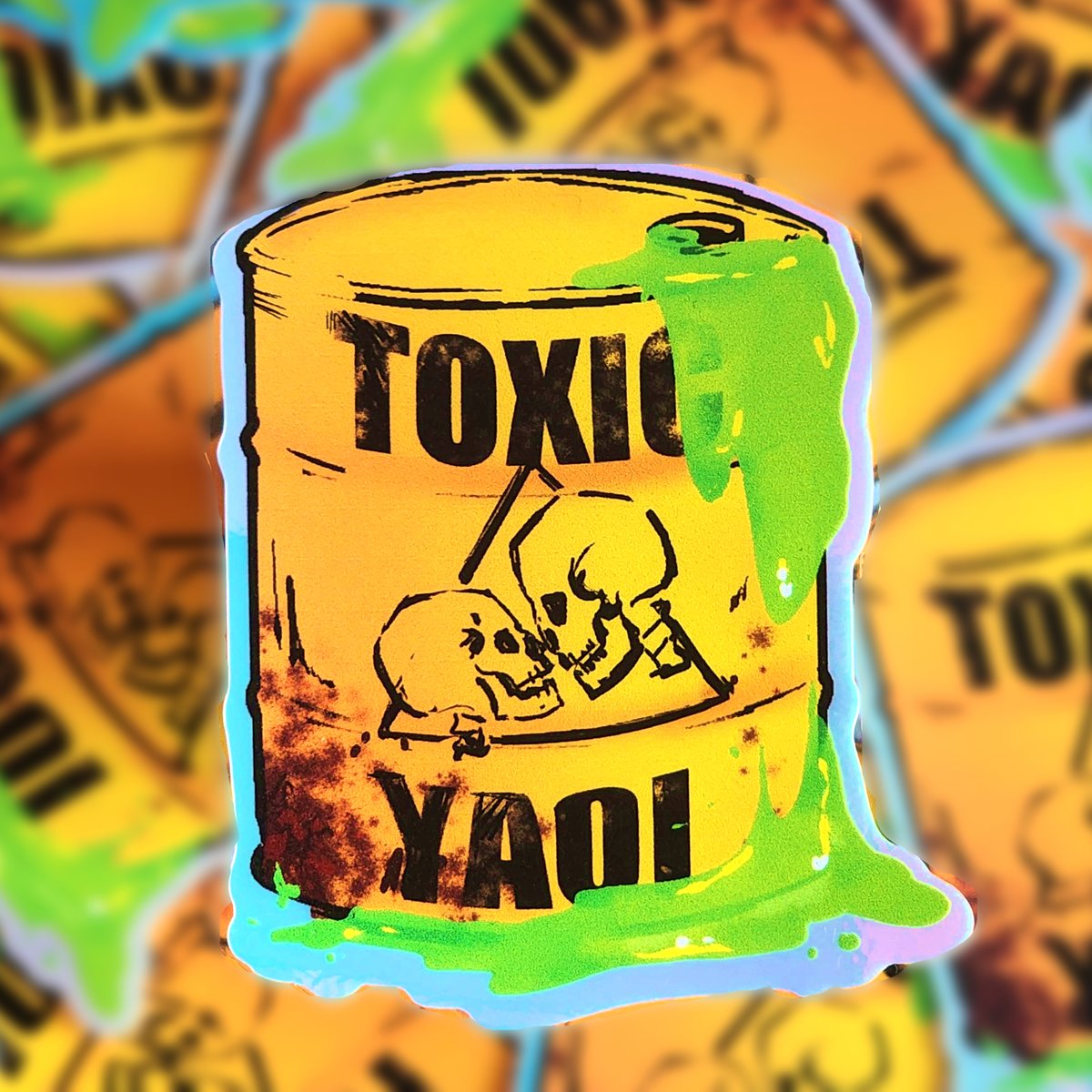 IMINZEMI's tweet photo. new sticker on my store ‼️☢️TOXIC YAOI GLOW IN THE DARK STICKERS☢️ 
I think they came out great :D 
https://t.co/CDyYEI9ElE https://t.co/tiFrcx9PPA