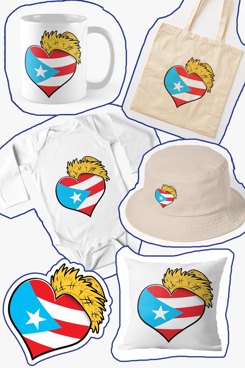 Puerto Rico's flag in a lovely #heart wearing a pava #hat. Available on #stickers #magnets #tshirts #posters #tapestries #phonecases #baby #onesies & more!  redbubble.com/shop/ap/154244… #redbubble #boricua #PuertoRico #PuertoRican #PuertoRicoFlag #taino #jibarito #LastMinuteGifts