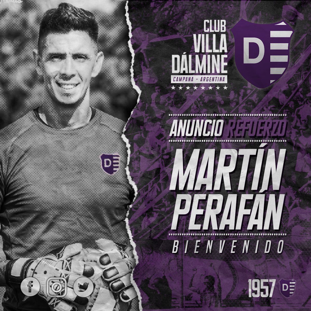 #FútbolProfesional | Informamos que el arquero Martín Perafán es la primera incorporación para la Temporada 2024. Llega proveniente desde Flandria y será su segundo ciclo en nuestra institución.

¡Bienvenido nuevamente, @martinperafan!

#VamosViola 🟣⚪️