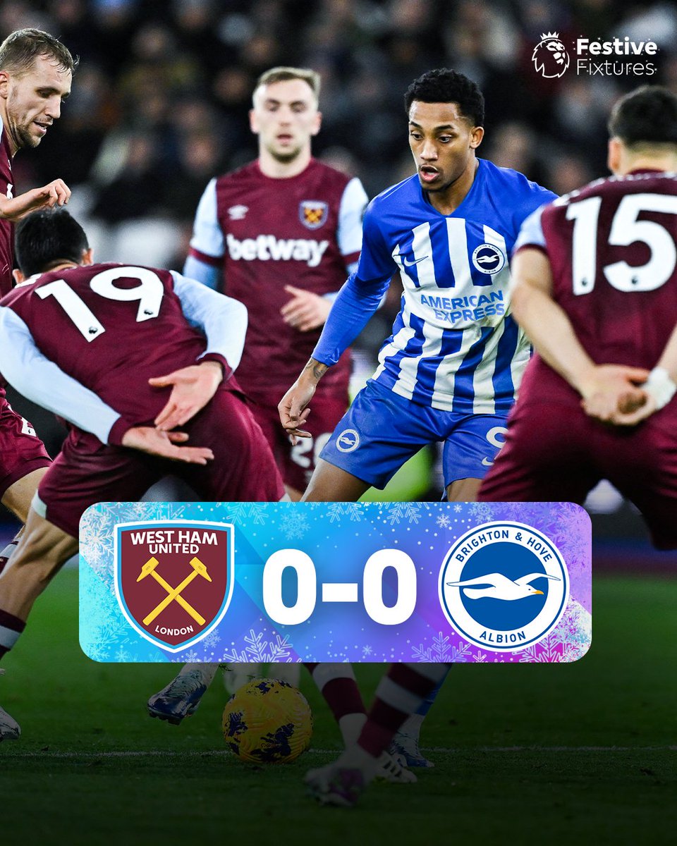 West Ham and Brighton settle for a point to start the New Year 🤝 #WHUBHA | #FestiveFixtures