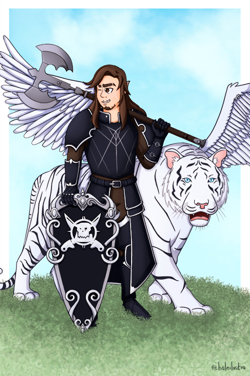 haleilustra's tweet photo. Oi, twitter!

Este é Aegon, personagem de RPG de um amigo. Ele queria uma ilustração de seu personagem para emoldurar e decorar sua casa. 

#digitalart #RPG #rpcharacter #commission #originalcharacter #animeart https://t.co/ggZpvJc10V
