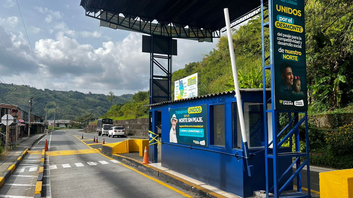 Henrygutian's tweet photo. Caldenses, en un primer hecho metropolitano, recuerden: el peaje de La Estrella, ubicado en la vía #Manizales- #Neira, ya no existe.  Esta medida, aprobada por la @asambleacaldas, impulsa el turismo, la movilidad y la productividad de nuestra región. https://t.co/A1O83sUAIw
