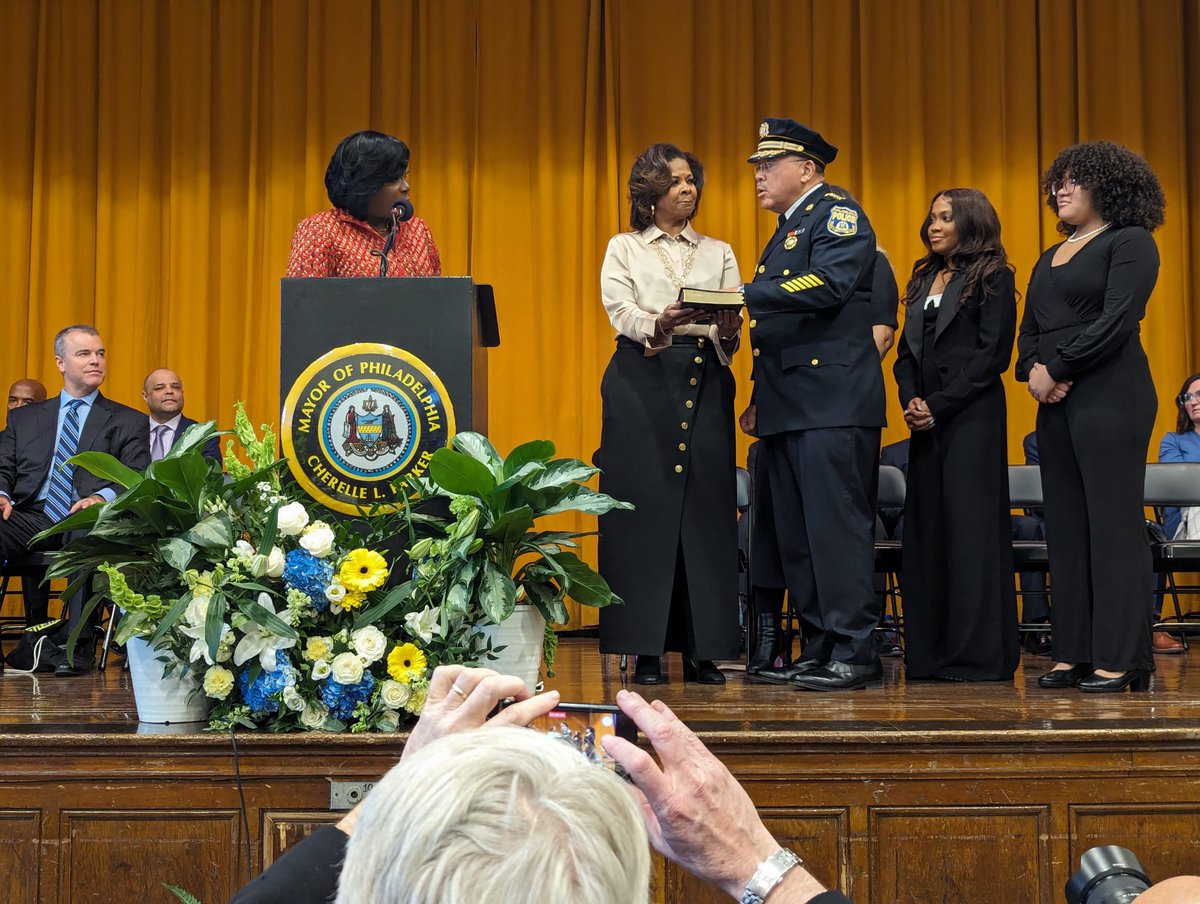 Thank you <a href="/PhillyMayor/">Mayor Cherelle L. Parker</a> Parker for the honor and privilege as serving as Philadelphia Police Commissioner. Through partnerships with the community and stakeholders across the city, <a href="/PhillyPolice/">Philadelphia Police Department</a> is committed to working every day to make Philadelphia the safest city in America