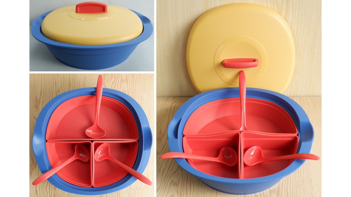 EverRotating's tweet photo. A Tupperware Legacy lidded bowl with inserts and condiment spoons.
π https://t.co/IILOolUHNm
#TupperwareTuesday https://t.co/Ks4fuGK7jP
