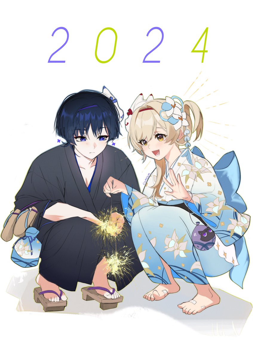Comcomhey's tweet photo. Late, but Happy New Year 🥹🎇🎇
#scara #lumine https://t.co/vBLka9dpmQ