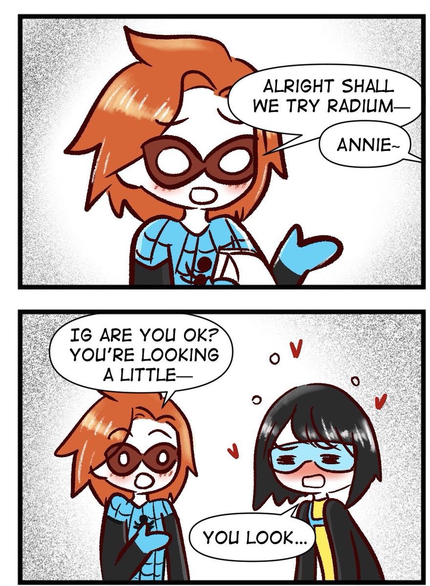 AG_Nonsuch's tweet photo. A #spiderling and #invinciblegirl comic on the joys of eating deadly materials 

Commissioned by @Saint_NerdGhost https://t.co/3nUZazQvRx