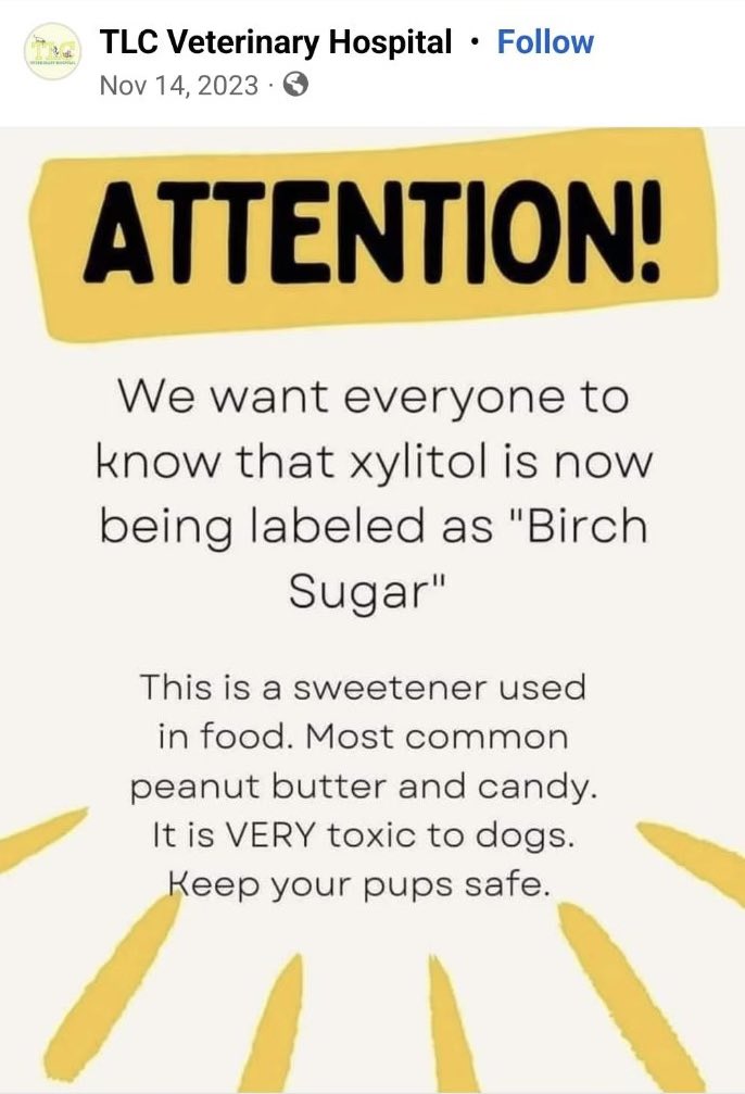 #Dogs #DogOwners #xylitol #BirchSugar #Toxic #K9