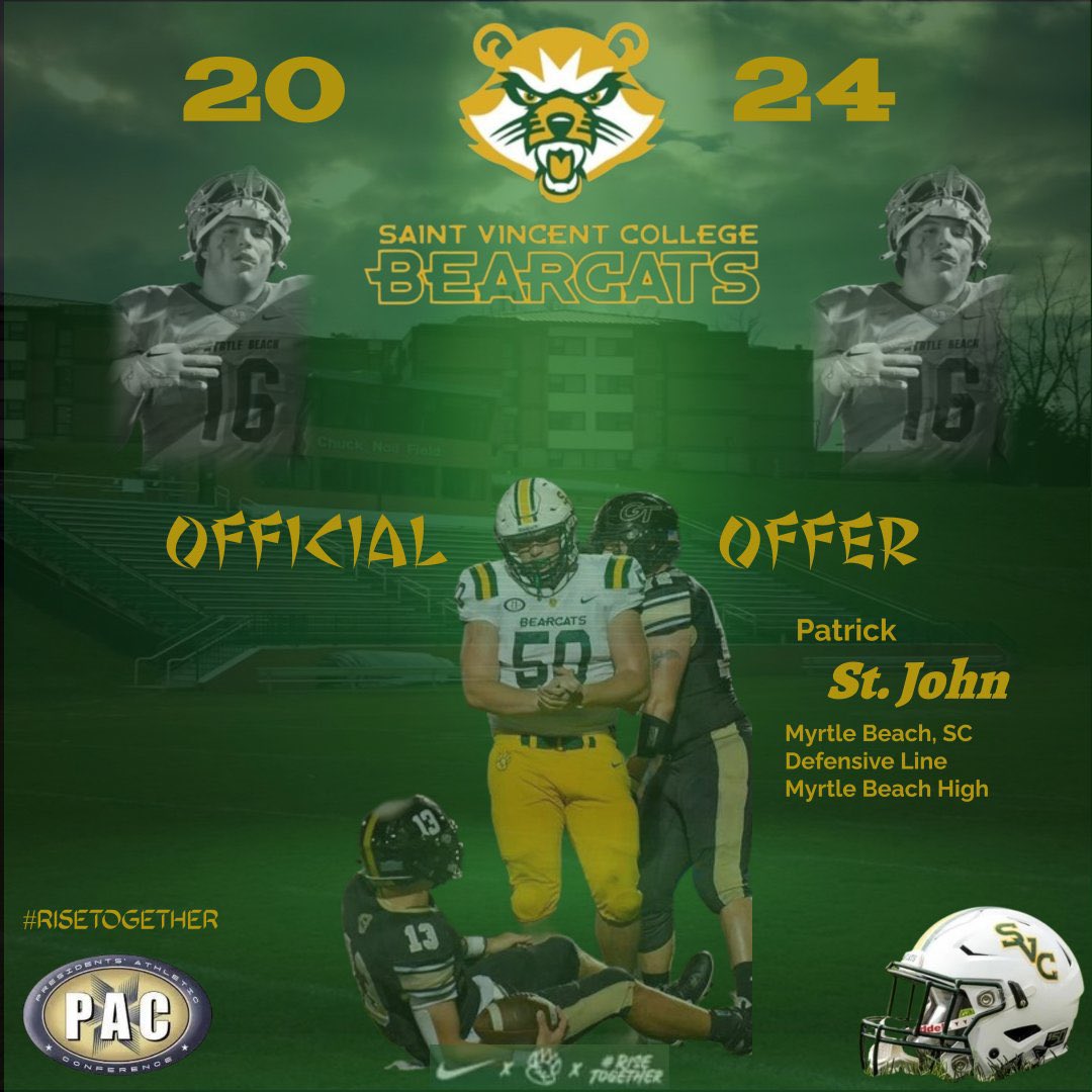 After a great conversation with <a href="/TerronColson/">Terron Colson</a> , I am blessed to receive an offer from Saint Vincent College! <a href="/MBSeahawks_FB/">MB Football</a> <a href="/CoachSmetanka/">Aaron Smetanka</a> @SVC_Football