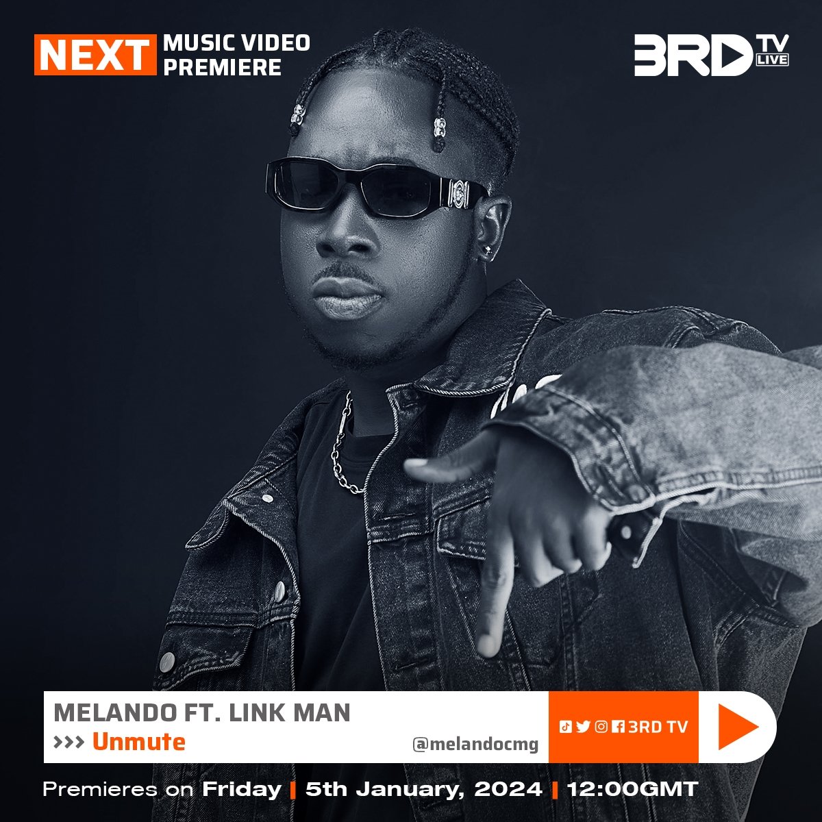 3rd_tv's tweet photo. 📶 UP Next : 𝐌𝐕𝐏 w/ @melando_lexis
#Unmute premières January 5 at 12pm
#GhanasFinestEntertainmentChannel
#Melando #3RDTV #ClassicMusicGroup https://t.co/RKAK8BggZV