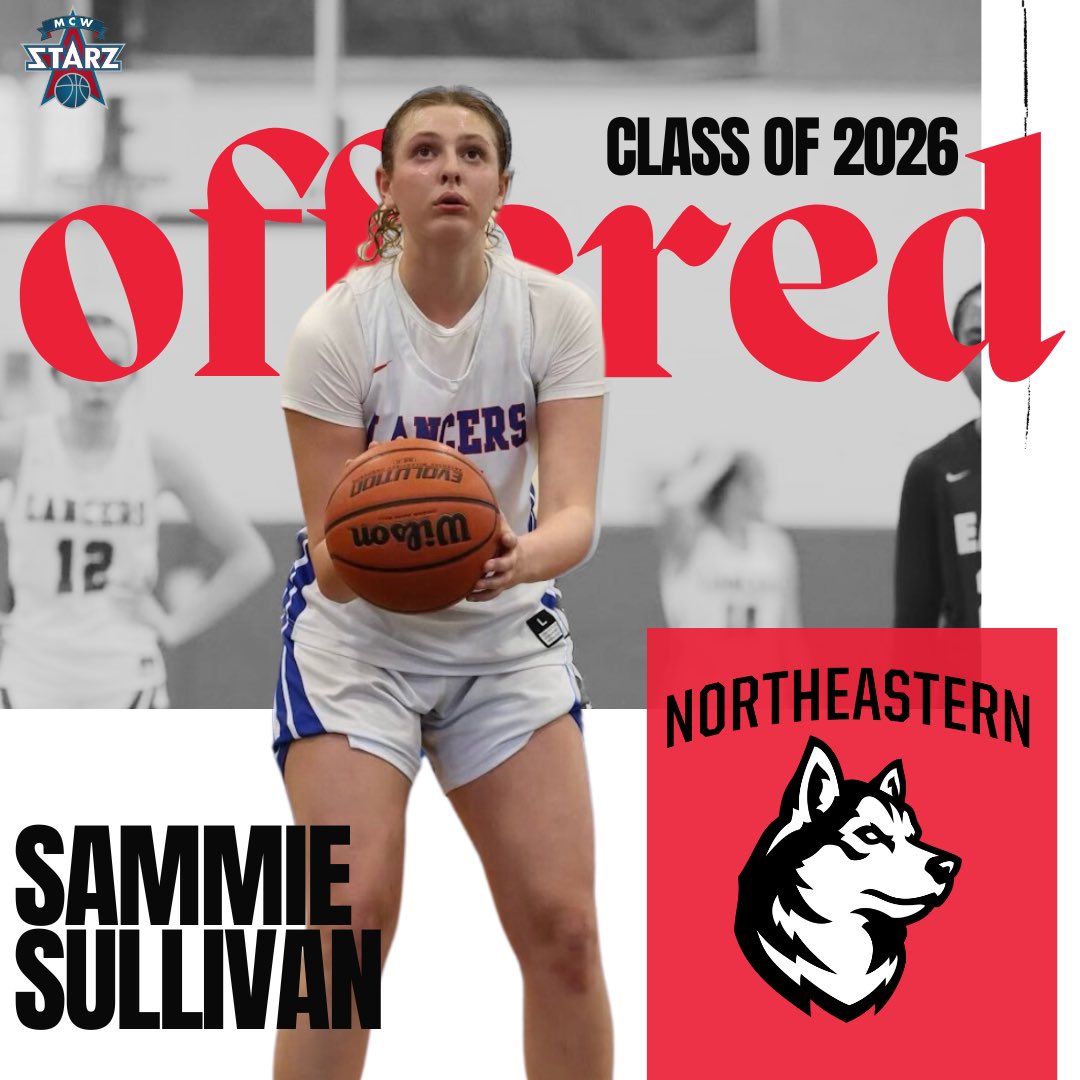 MCW STARZ (@mcwstarz) on Twitter photo Congratulations to 2026 <a href="/Sammieshay22/">Sammie Sullivan</a> on receiving an offer from <a href="/GoNUwbasketball/">Northeastern Women’s Basketball</a> ‼️🐺 Congratulations to 2026 <a href="/Sammieshay22/">Sammie Sullivan</a> on receiving an offer from <a href="/GoNUwbasketball/">Northeastern Women’s Basketball</a> ‼️🐺