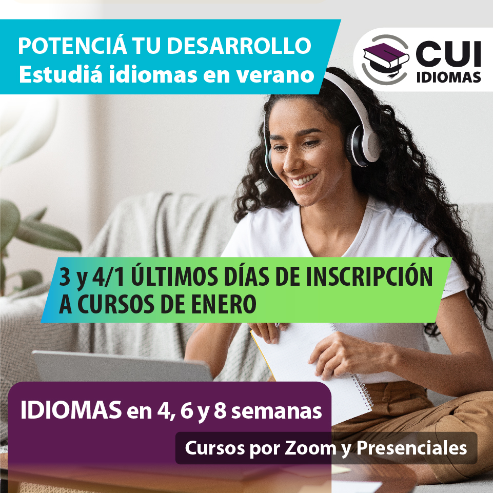 CUI_oficial's tweet photo. ✨¡ESTUDIÁ IDIOMAS EN VERANO! - Cursos en 4, 6 y 8 semanas por Zoom y Presenciales
🗓️Inicio de clases:
Cursos en Enero desde el 08/01
Cursos en Febrero desde el 07/02
✅Certificación UBA
Informes e inscripción en
🔗https://t.co/G8LLo0tytY
☎️5353-3000
#WhatsAppCUI 📲+5491155797824 https://t.co/xX919dEwDG