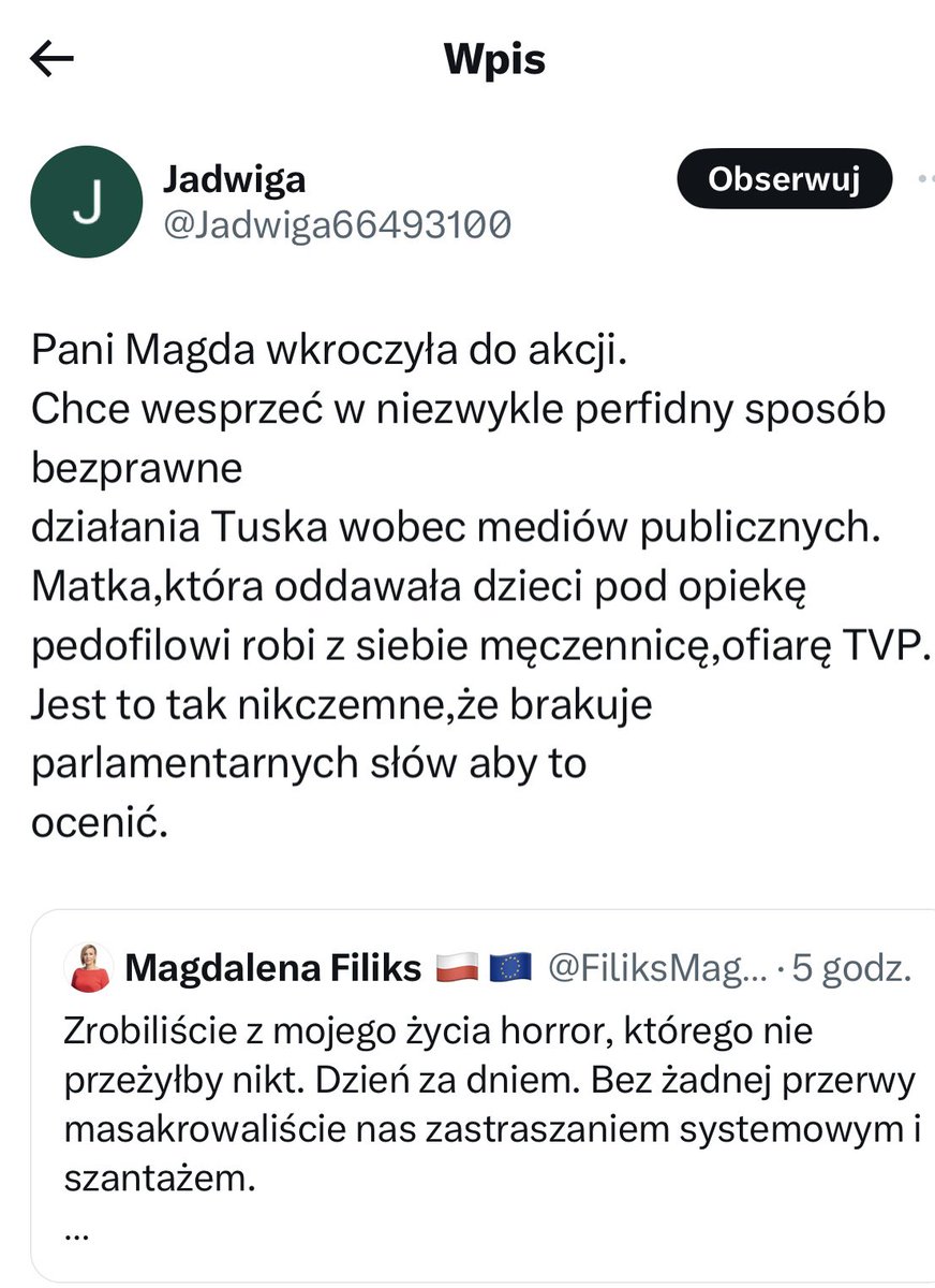 Mówiłam ze setki dziennie od lutego Czasem tysiące były … Do każdej z nas. I nic się nie zmieniło Ale mnie pytają czasem, czemu mówię „średnio elegancko” do pani z gadzinówki TVP. Ojoj / zdenerwowała się dziewczyna / a powinna być przecież pełna kultura Dziś tylko 135