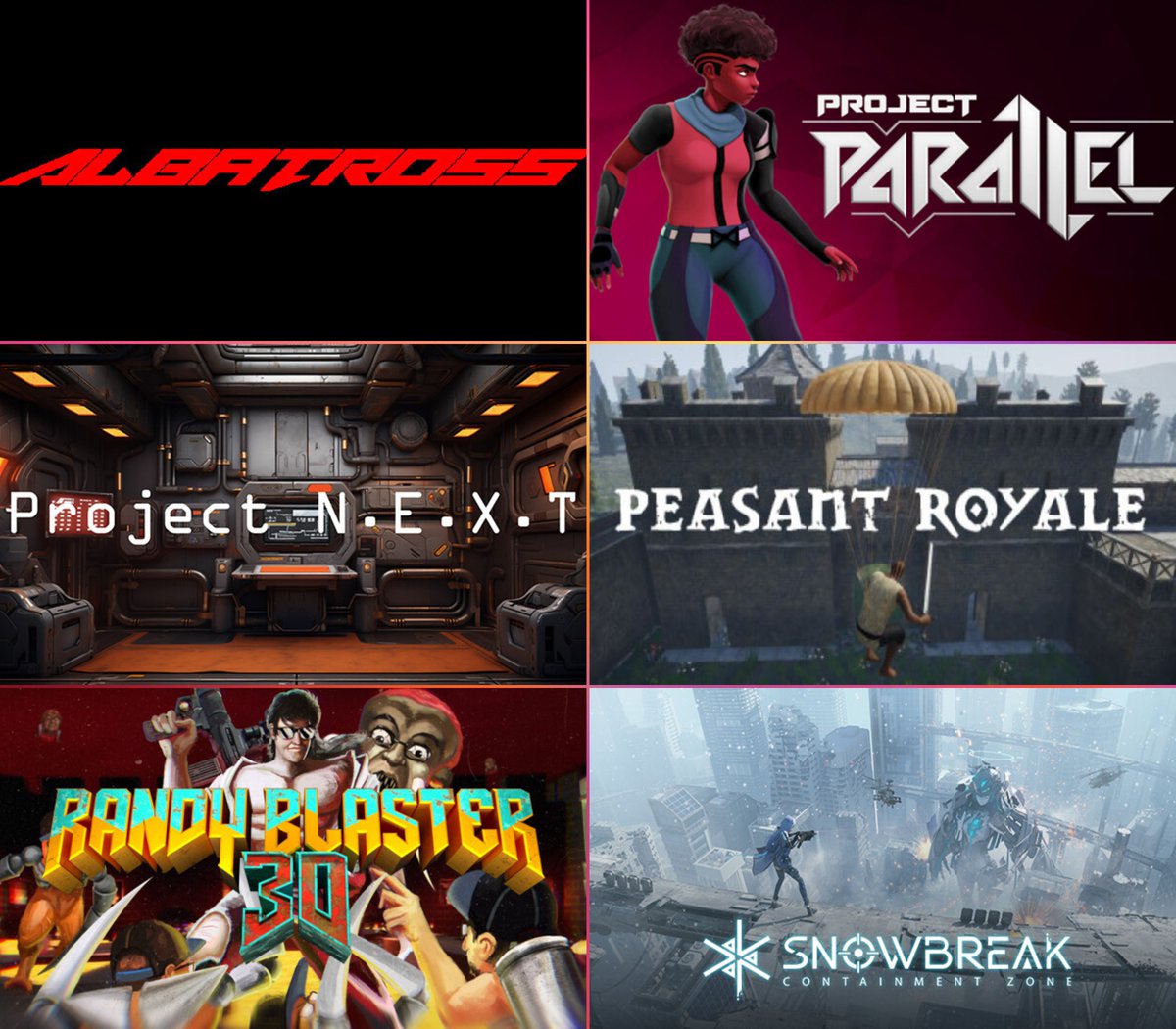 SteamGamesPC's tweet photo. 🍌 JAN 2 NEW FREE GAMES ON STEAM 🍌

1⃣Albatross
https://t.co/NWHvz718Mp
2⃣Project Parallel
https://t.co/FIGa4YDqiD
3⃣Project N.E.X.T
https://t.co/ZQucDxUOY7
4⃣Peasant Royale
https://t.co/nIp4GhKqIo
5⃣Randy Blaster 3D
https://t.co/HNzIvDTdob
6⃣Snowbreak
https://t.co/jckrWYorlo https://t.co/loIyJi7wf3