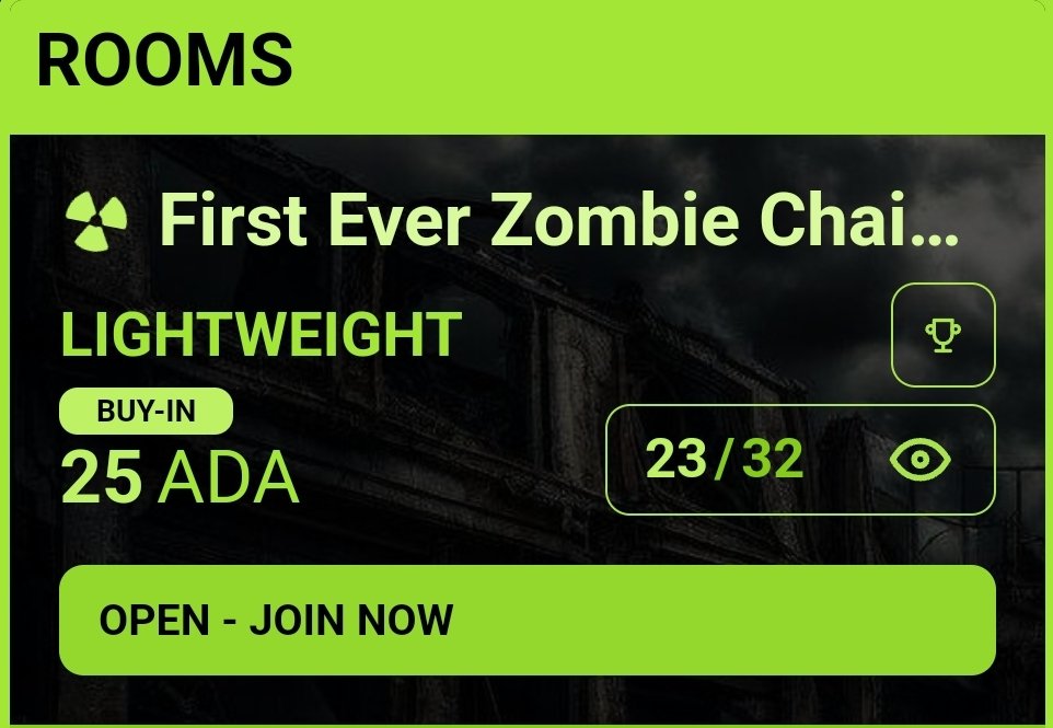jcardanofan's tweet photo. The 1st ever @ZombieChains Tournament is 9 people away from filling up!  You don't want to miss being part of History. @cnfthoarder is building something special here! https://t.co/r0grNxh5w5