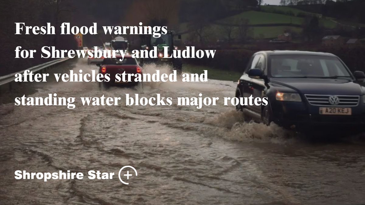 UPDATE:  Heavy rainfall in Shrewsbury means flooding of property, roads and farmland expected to occur from 11pm today. New warning for River Corve at Ludlow, where overflowing water is expected to affect homes, highways and land from midnight onwards.
shropshirestar.com/news/local-hub…