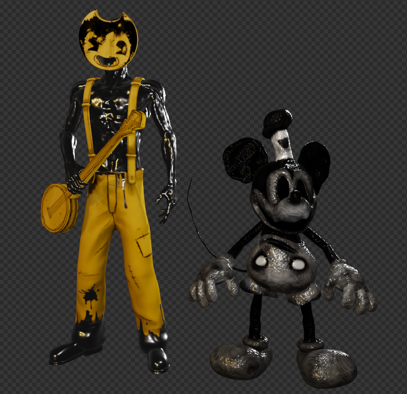 AbandonedClown's tweet photo. These 2 ink losers have been trending and have been on my timeline for the past 2 to 3 days lol #BENDY #BendyTHECAGE #BENDYMOVIE #SteamboatWillie #MickeysMouseTrap #Infestation88 https://t.co/5ynjL8JY60