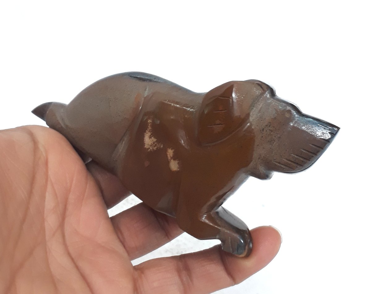 Handmade Natural tiger's eye gemstone dog figure Decorative gift Length : 2 inch /Width : 3.75 in / Weight : 168 gram ebay.com/itm/1453735939… #tigereyestones #tigereyeganesh #tigereyecarving #ganeshcarving #ganeshstatue #carvings #gemstones #crystalhealing #handmade #handicrafts