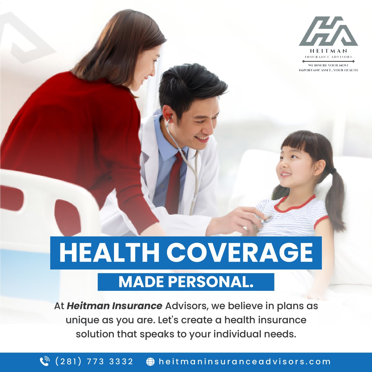 HeitmanChett's tweet image. Unlock the power of personalized health coverage with Heitman Insurance Advisors. Your uniqueness deserves a plan that speaks to your individual needs. Let's craft a health insurance solution that's as distinct as you are. Your well-being, your way. 
#PersonalizedCoverage