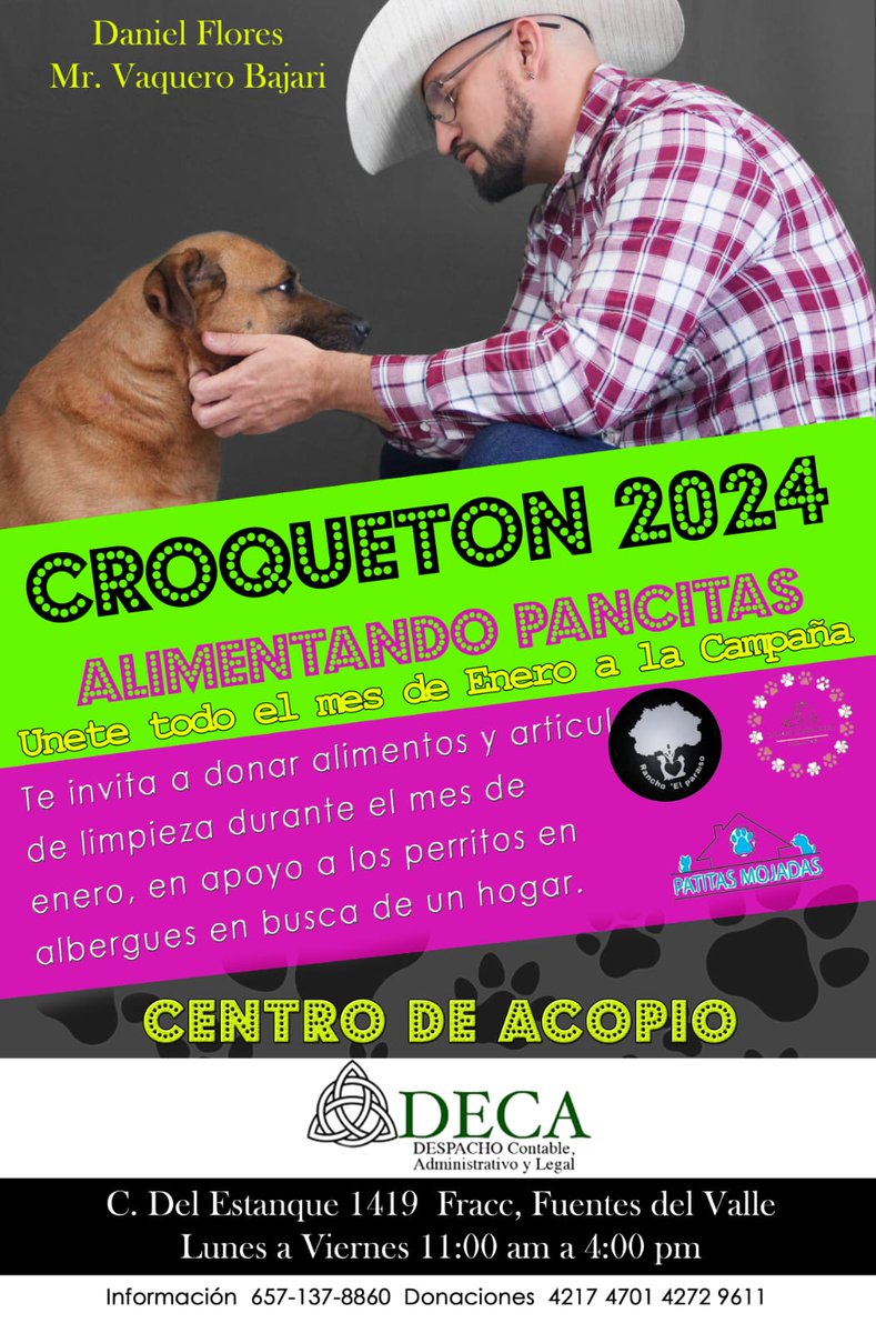 sisexac's tweet photo. @sisexac como centro de acopio del CROQUETON 2024 Alimentando Pancitas

Apoyando a perritos y gatitos en albergues en busca de hogar #CiudadJuárez 

+ Info. WA 657 137 8860 @Danielvaquerof

Donativo 4217  4700 4272  9611 (spin by Oxxo) para la compra de alimentos y otros insumos. https://t.co/bFEAbb11vk
