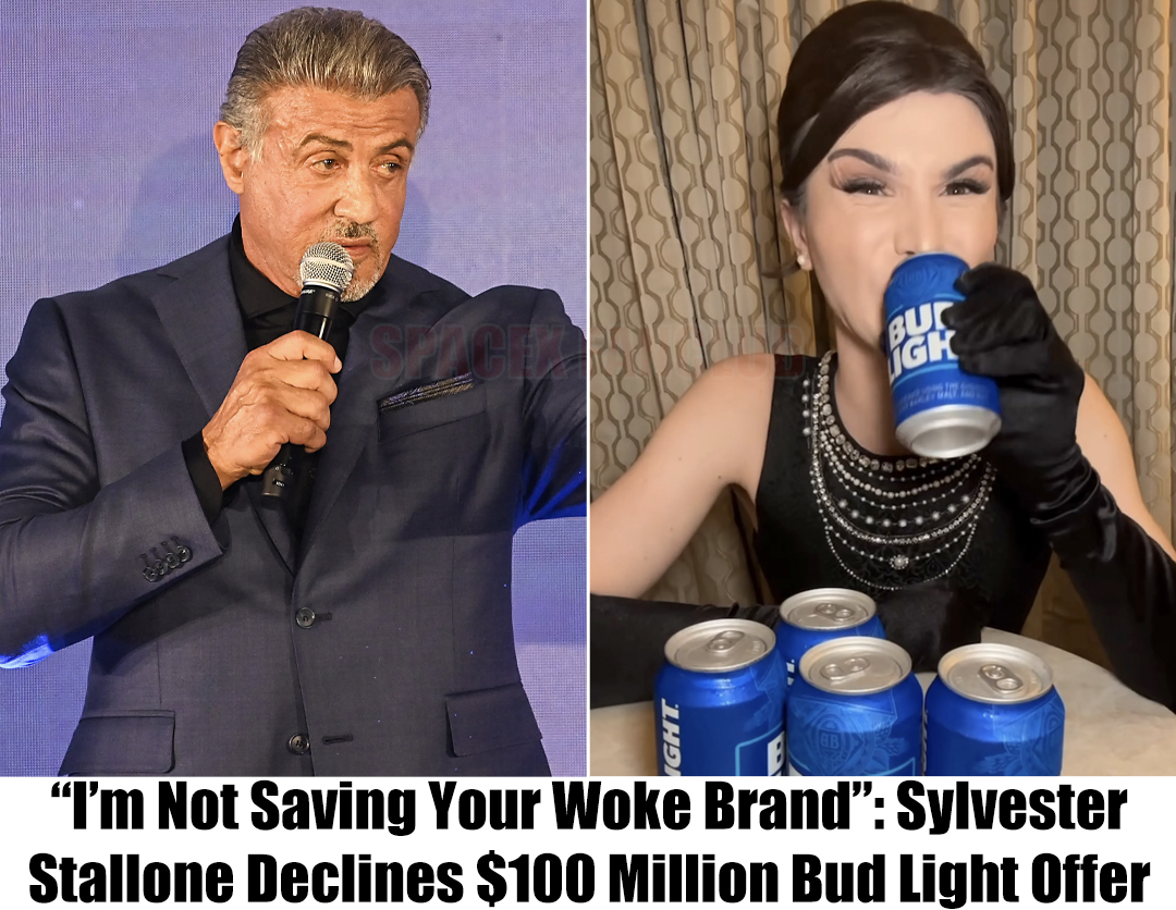 Sylvester Stallone turns down a massive $100 million endorsement deal from Bud Light, stating firmly, 'I'm not saving your woke brand,'

Thank you sir Sylvester for standing up against Wokeness.

Do You Support This ??
Your Comment!