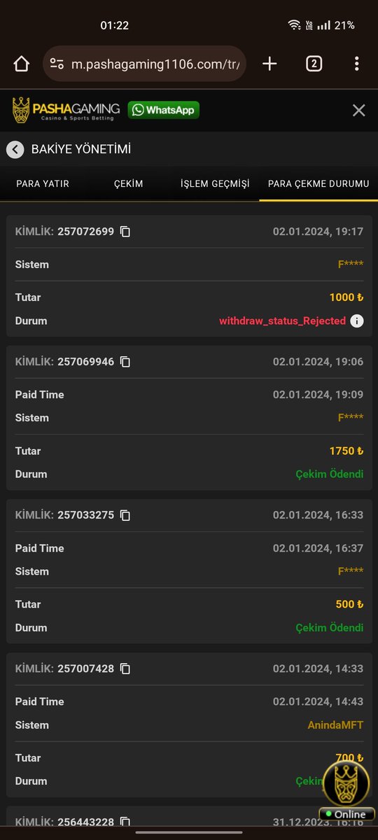 #pashagaming çekim farkı