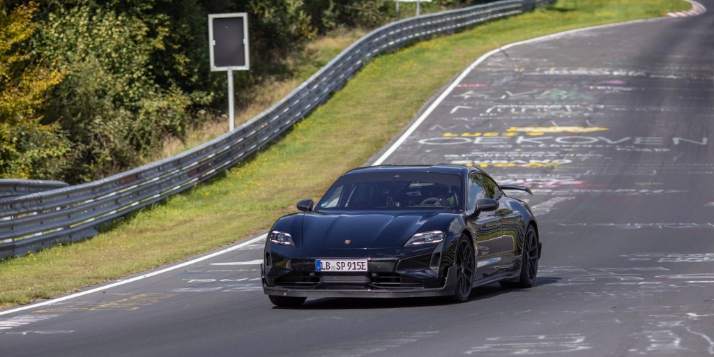 PorscheAus's tweet photo. Porsche development driver Lars Kern takes the pre-series Taycan to new heights with a record-breaking lap time of 7:07.55 minutes on the Nordschleife track. Making it the fasted electric car from Zuffenhausen, Germany. 

Learn more here: https://t.co/Q3gejINX8e https://t.co/v0e5MIdMY9