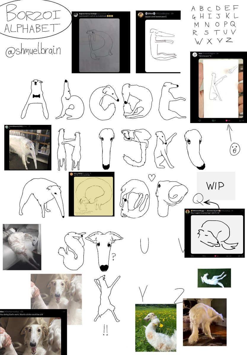 still workin on that borzoi alphabet btw, I think this guy could
