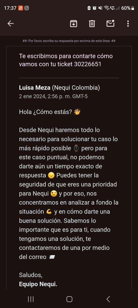 1aad433bfc4149c's tweet photo. @Nequi Pinta bien mal porque ustedes me robaron 5 millones y se han hecho los locos , ya el cuatro de enero se cumple un mes y aún nada que me devuelven el dinero , según esto puede llegar año nuevo otra vez , y mi familia pasando trabajo por ustedes https://t.co/LUPC70bIG5