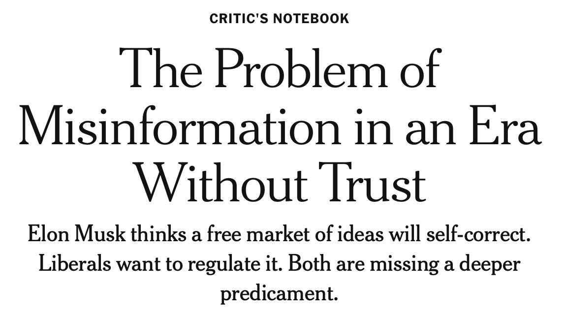 Oh my, I love how this perspective is anchored on trust dynamics. A few quick thoughts from me then a link to go read it. /1