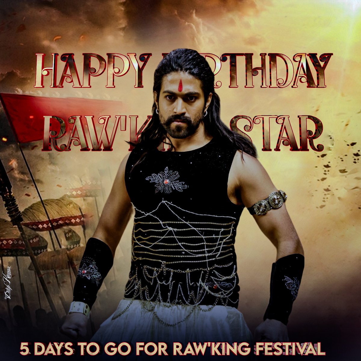 TeamYashFC's tweet photo. 5 DAYS TO GO FOR #YashBOSS Birthday 🎊🤙

Edit by 
@Harsha_4K @TheStrangerRock @Pavanyash8055 @Mr_Lohit_8055_

#ToxicTheMovie 
@TheNameisYash https://t.co/s15Y8i2iAz