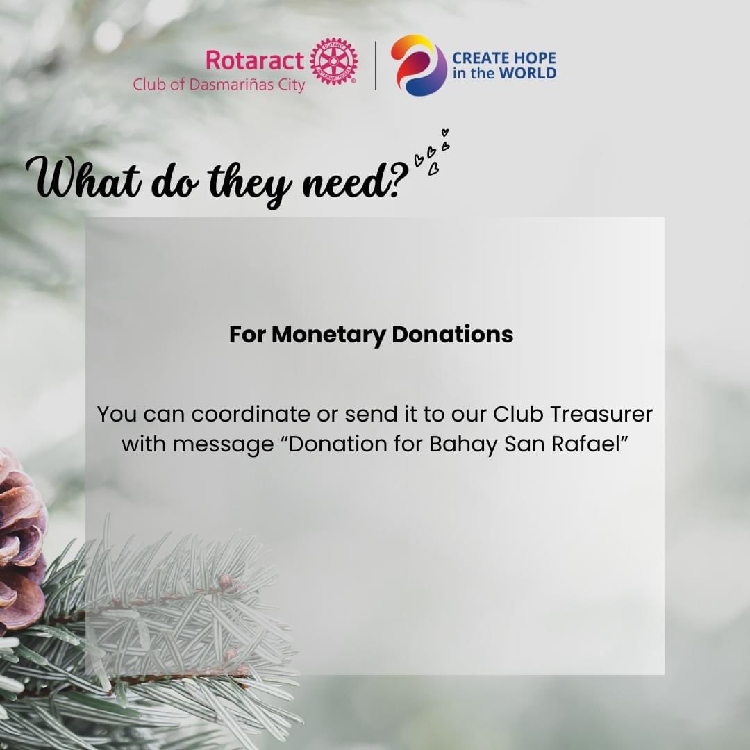 RAC_Dasma's tweet photo. Call for Donations! The Season of giving is not yet over! <3 😊
Please send a direct message to our page for any donations. 

#RACDasma
#HopeCreatingYear https://t.co/96osi4MRGm