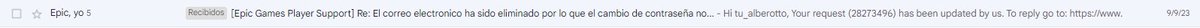 _Alberotto_'s tweet photo. El dia 9/9/23 Contacte con el soporte de @EpicGames porque aproximadamente desde esa fecha, unos 2 meses antes. Sufri un hackeo que causo que tuviera que eliminar mis dos cuentas de Gmail principales y esta red social fue una de las afectadas. 

Sigo https://t.co/3U9wcI6zBl