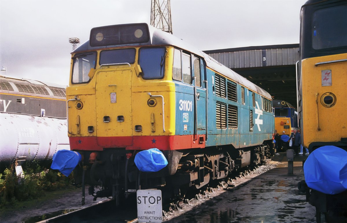 Class 31/1 31101 on display at the Bescot Open Day on 30/08/1992. #Class31 #Bescot