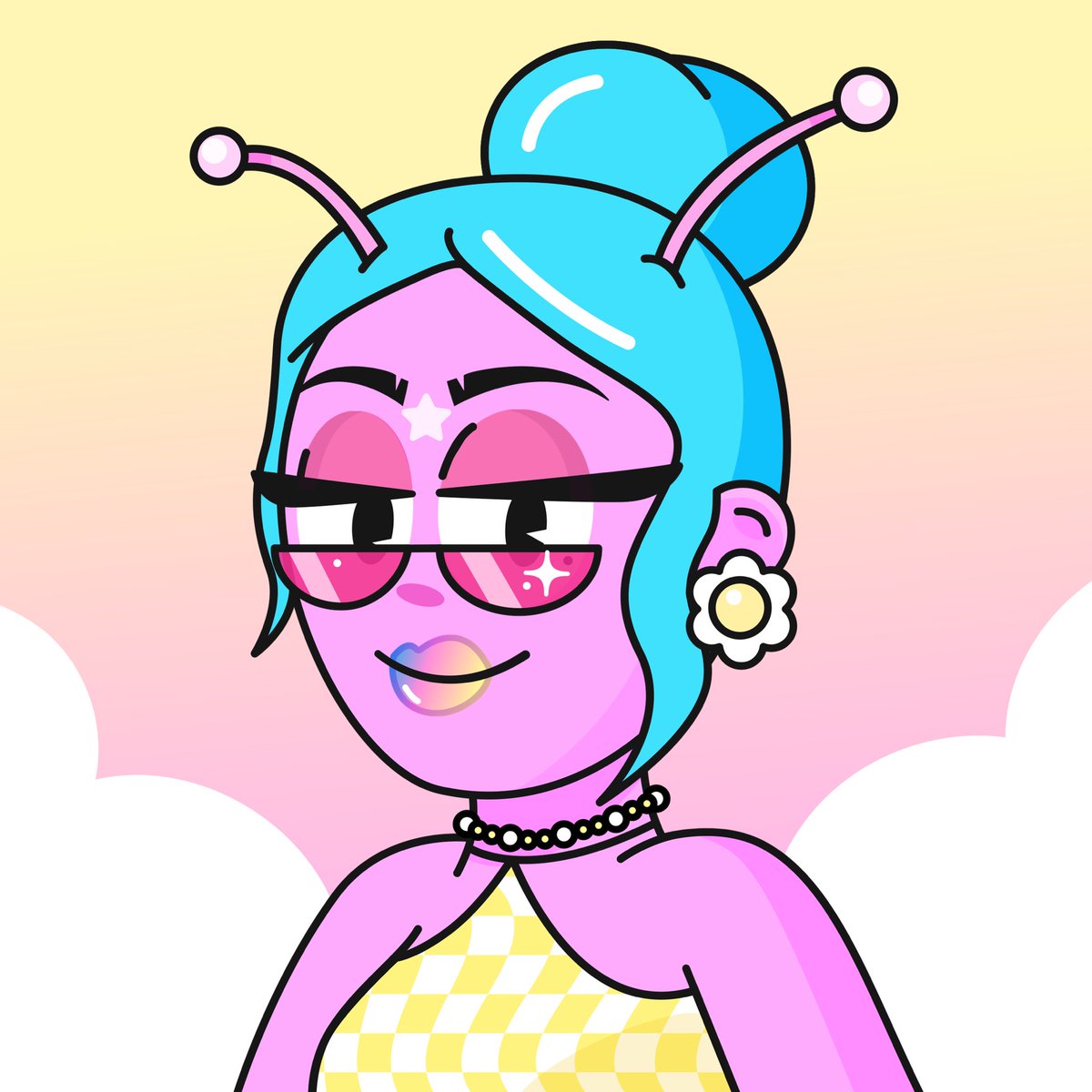 We randomly picked a CosmoPolly to represent the 2024 vibe… Hope you’re feeling as bright &amp; sassy as this one 💕✨👽 #hny