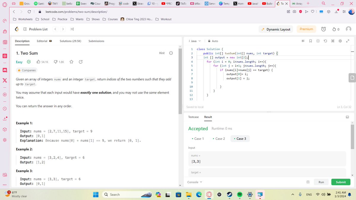redwaffletan's tweet photo. #30NitesOfCode Ahh starting !! TwoSum LeetCode ^^ https://t.co/vMQlGYCv6R