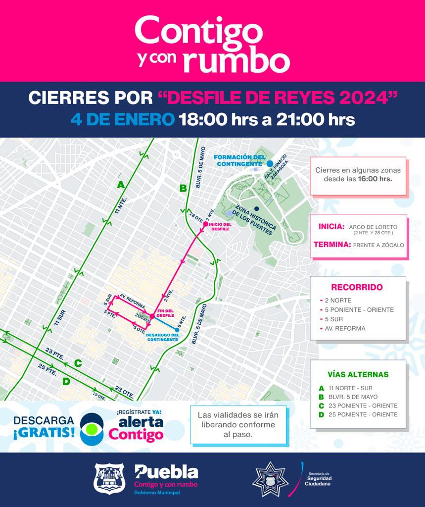 AnaMaJimenezO's tweet photo. Música, magia y diversión se vivirán en las calles de #Puebla, con la llegada del desfile de reyes magos 🤴🏽🫅🏼🤴🏿que anunció el presidente @adandominguez. 💫

¡Ven y disfruta con tu familia! 👨‍👩‍👧‍👧
📆 4 de enero.
⏰ 18:00 a 21:00 hrs
📍Inicio en Arco de Loreto 
#ContigoYConRumbo https://t.co/EZMPfr85f0