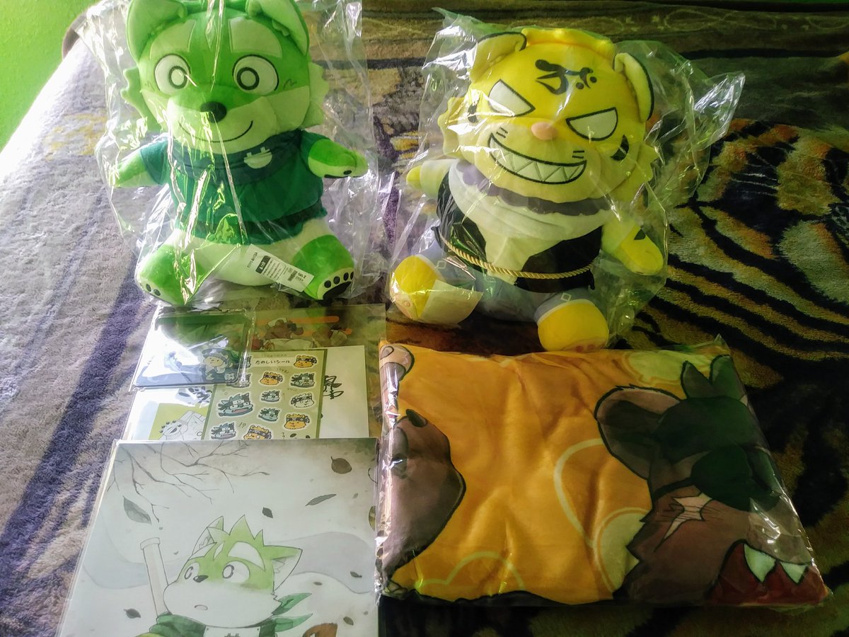 I love my Wasabi and Benkei plushies! Thank you so much <a href="/kinoshita_jiroh/">樹下次郎</a> <a href="/akiratakashima/">タカシマアキラ🐻</a> #ワサベンぬいぐるみ #薬味忍法帖